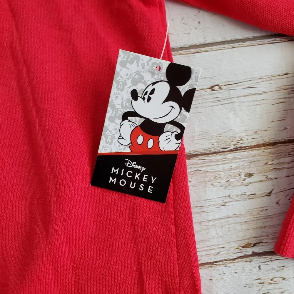 New Junior's Disney Mickey Mouse Red Sweatshirt Sizes Med. and XXL - Picture 8 of 9